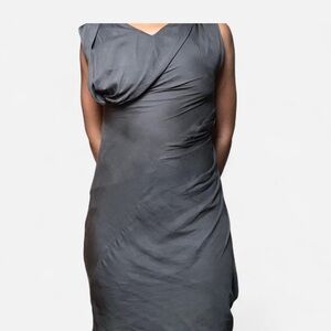 All Saints Charcoal Asymmetrical Dress